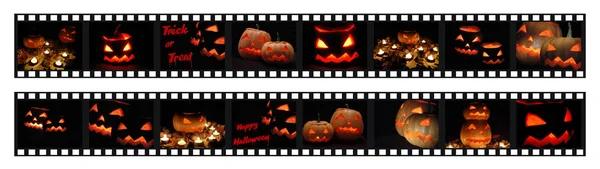 Filmstrips com fotos de Halloween — Fotografia de Stock