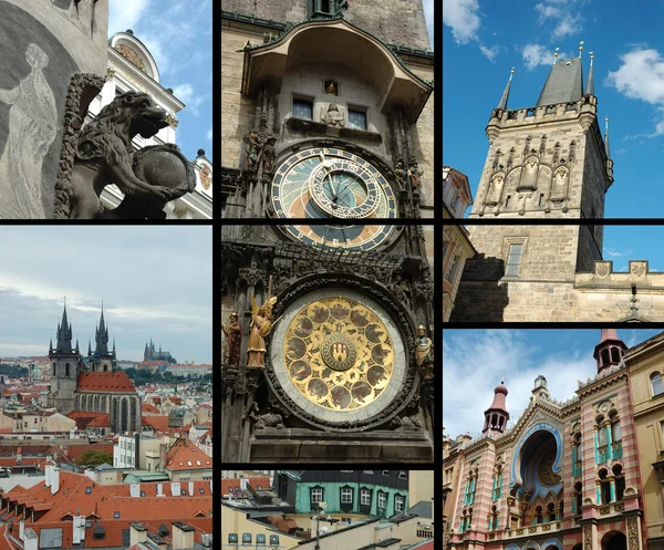 Prag - alte Stadtpostkarte — Stockfoto