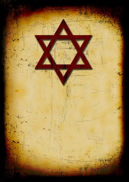 Grunge Yahudi arka plan yandı — Stok fotoğraf