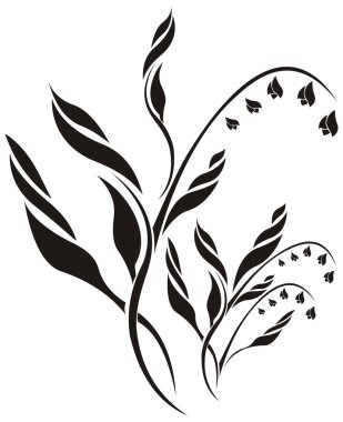 Lily of the valley floral vector pattern clipart