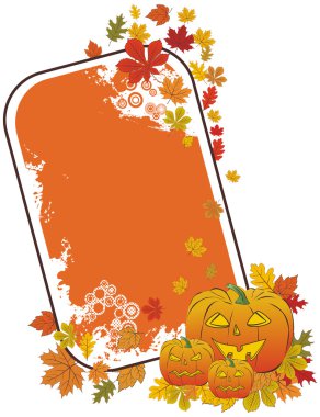 Halloween pumpkin frame clipart