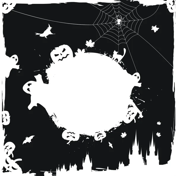 Grunge cadre vectoriel halloween — Image vectorielle