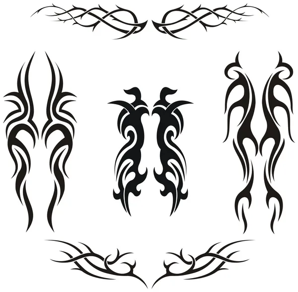 Set di tatuaggi tribali vettoriali — Vettoriale Stock
