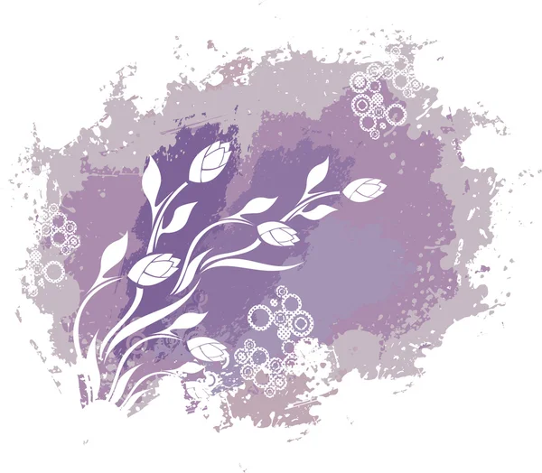 グランジのヴィンテージ花の背景 — ストックベクタ