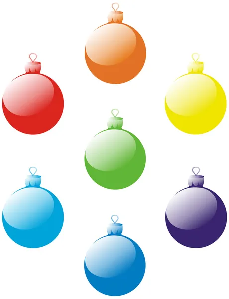 Ensemble vectoriel de boules de Noël — Image vectorielle