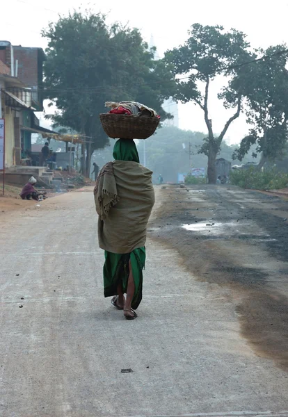 Straßenleben in Indien am Morgen — Stockfoto