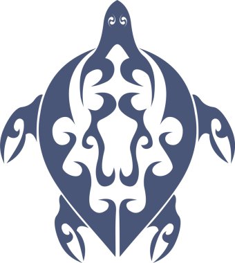 Tribal vector turtle clipart