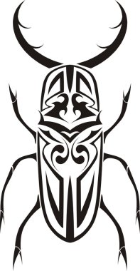 Stag beetle tribal dövme