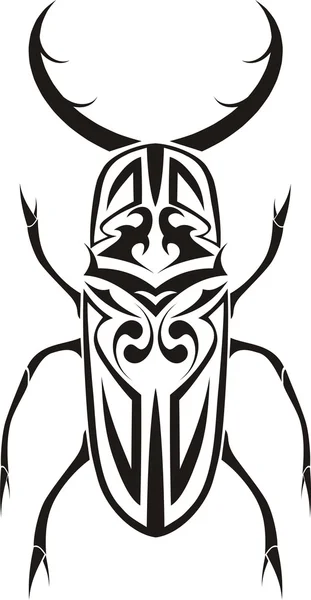 stock vector Stag beetle tribal tattoo