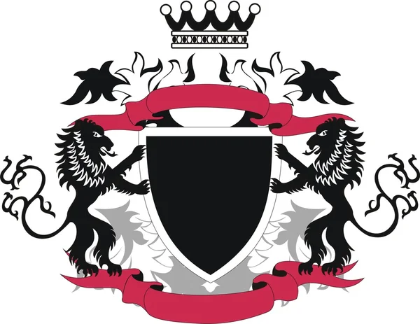 Grunge retro heraldic shield — Stock Vector