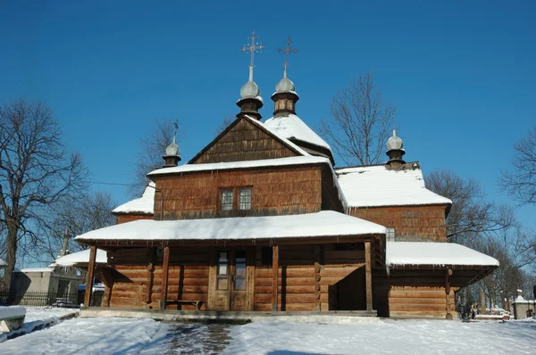 Kolomyya, Ukrajna-régi fából készült templom — Stock Fotó