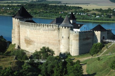 Old fortress in Hotyn,Ukraine clipart