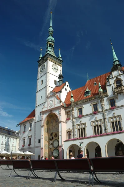 Town Hall on the main square of Olomouc — Stock Photo, Image