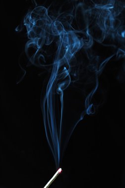 Incense stick smoke clipart