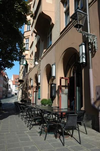 Café de rua vazio — Fotografia de Stock