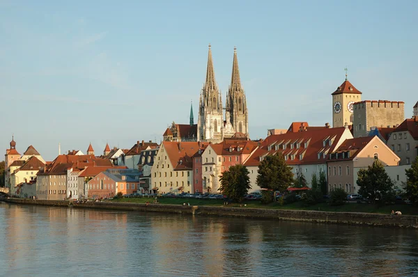 Vista do aterro de Regensburg, Alemanha — Fotografia de Stock