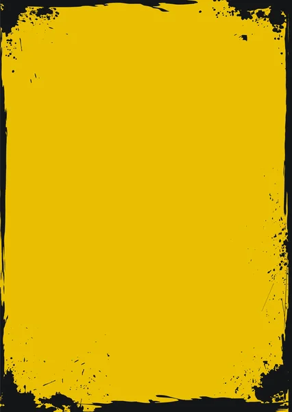 Grunge cadre jaune — Image vectorielle