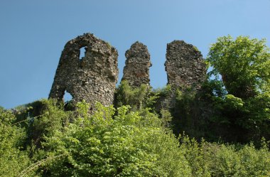 Ruins of medieval castle clipart