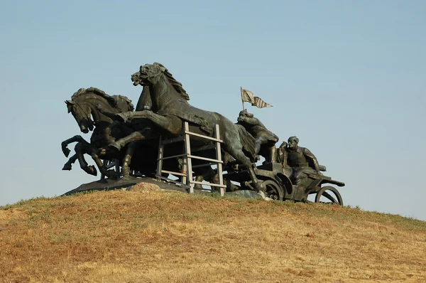Monumento dedicado ao carrinho de metralhadora — Fotografia de Stock