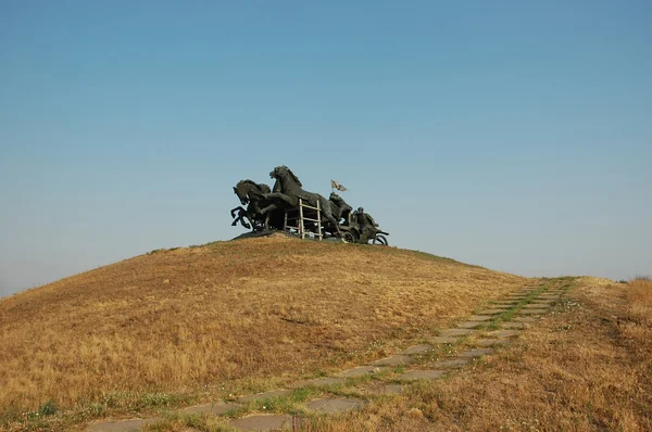 Monumento dedicato al carrello delle mitragliatrici — Foto Stock
