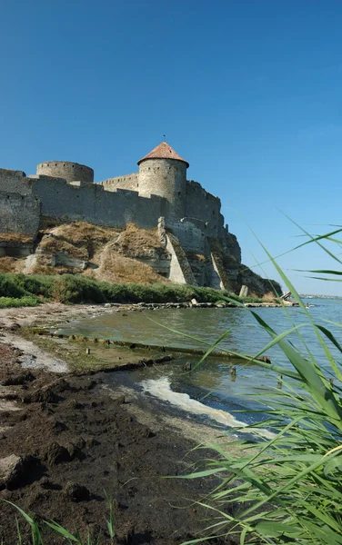 Старая крепость на берегу реки — стоковое фото
