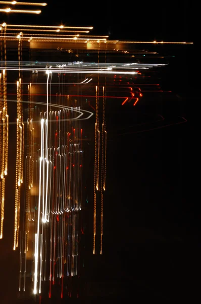 W nocy ulica światło abstrakcja — Zdjęcie stockowe