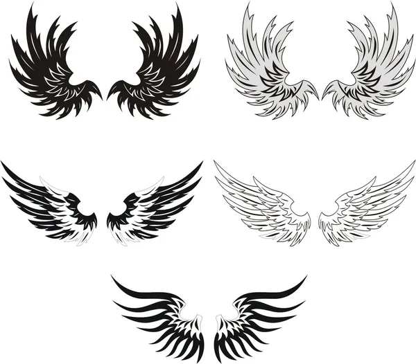 Grunge křídla — Stockový vektor