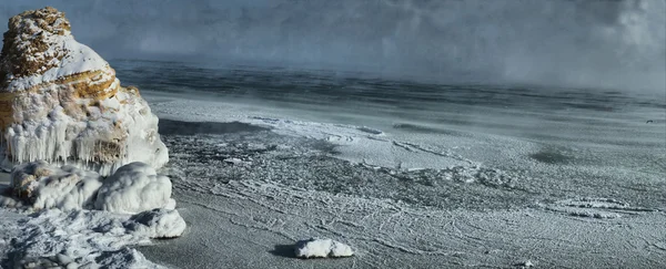 Téli vihar, a fekete-tengeri odessa — Stock Fotó