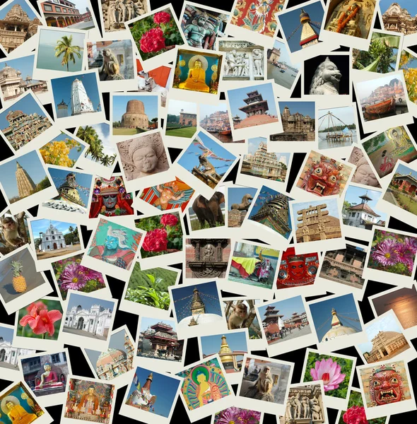 Go Asia - background with travel photos — Stock Photo, Image