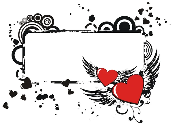 Grunge cadre Saint-Valentin — Image vectorielle