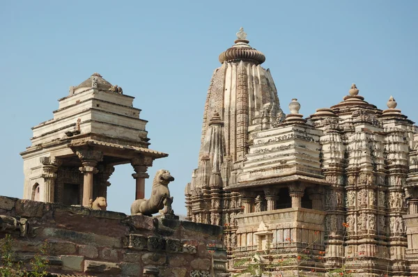 Hinduistické chrámy v khajuraho, Indie — Stock fotografie