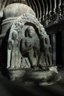 Buddha at cave -Ellora temple,India clipart