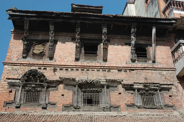 Старый дом в Бхактапуре, Непал — стоковое фото