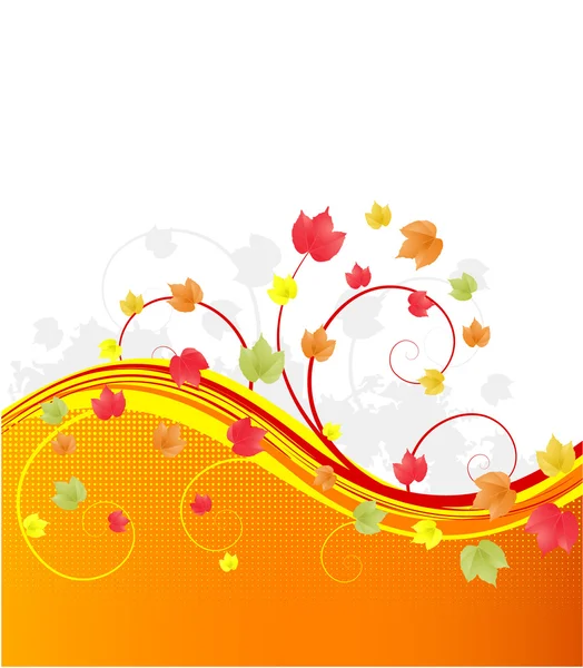 Autumn floral background — Stock Vector