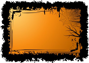 Halloween frame with bats clipart