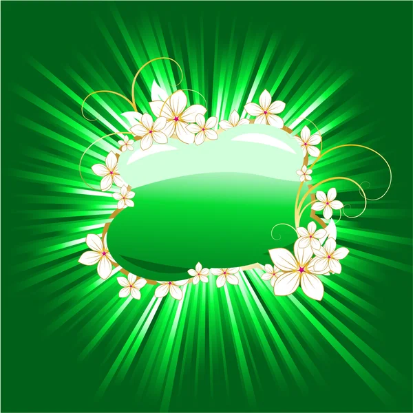 Banner verde con ráfaga mágica — Archivo Imágenes Vectoriales