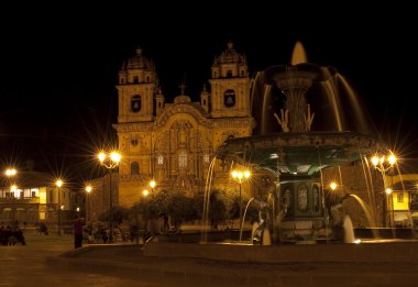 Plaza-de-armas in Cusco clipart