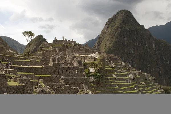 Ruinas de Machu Picchu y Whine Picchu — Foto de Stock