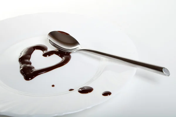 Chocolate. Heart shape — Stock Photo, Image