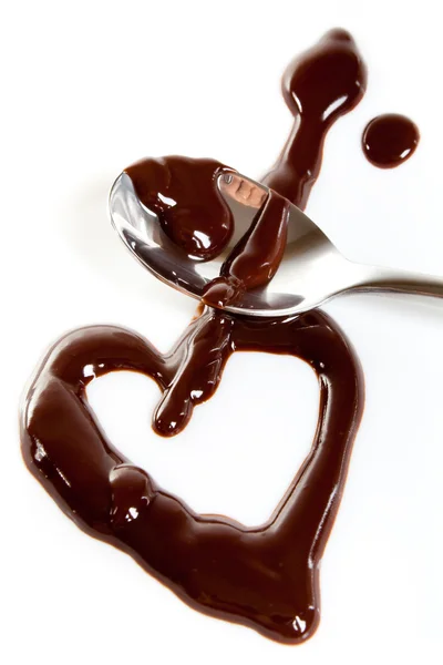 녹 인된 다크 초콜릿 — 스톡 사진