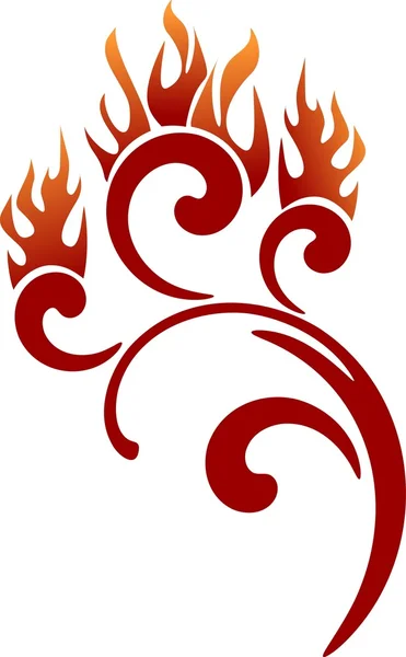 Abstraktní design s požáry — Stockový vektor