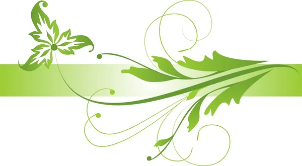 Fond floral vert — Image vectorielle