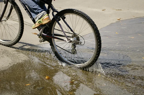 stock image Cycling girl