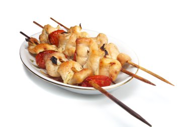 Chicken kebab isolated clipart