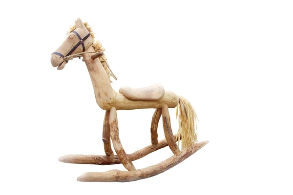 Wood Rocking Horse isolated on white bac — Stock Photo, Image