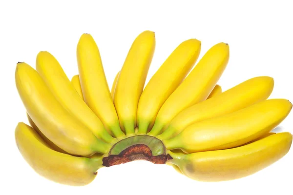 Świeżych bananów na białym tle — Zdjęcie stockowe