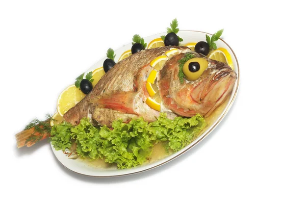 分離された焼かれた魚 — ストック写真
