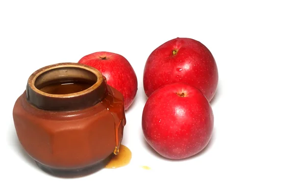 Słodki miód idealna jabłka — Zdjęcie stockowe