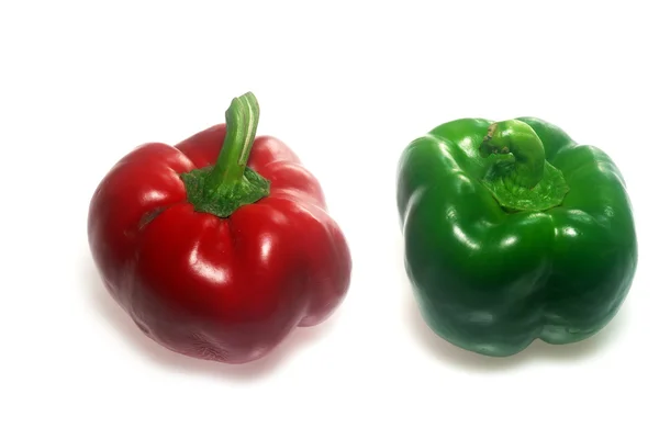 Two color Capsicum isolated — Stock Photo, Image