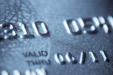 Macro shoot of a credit card clipart